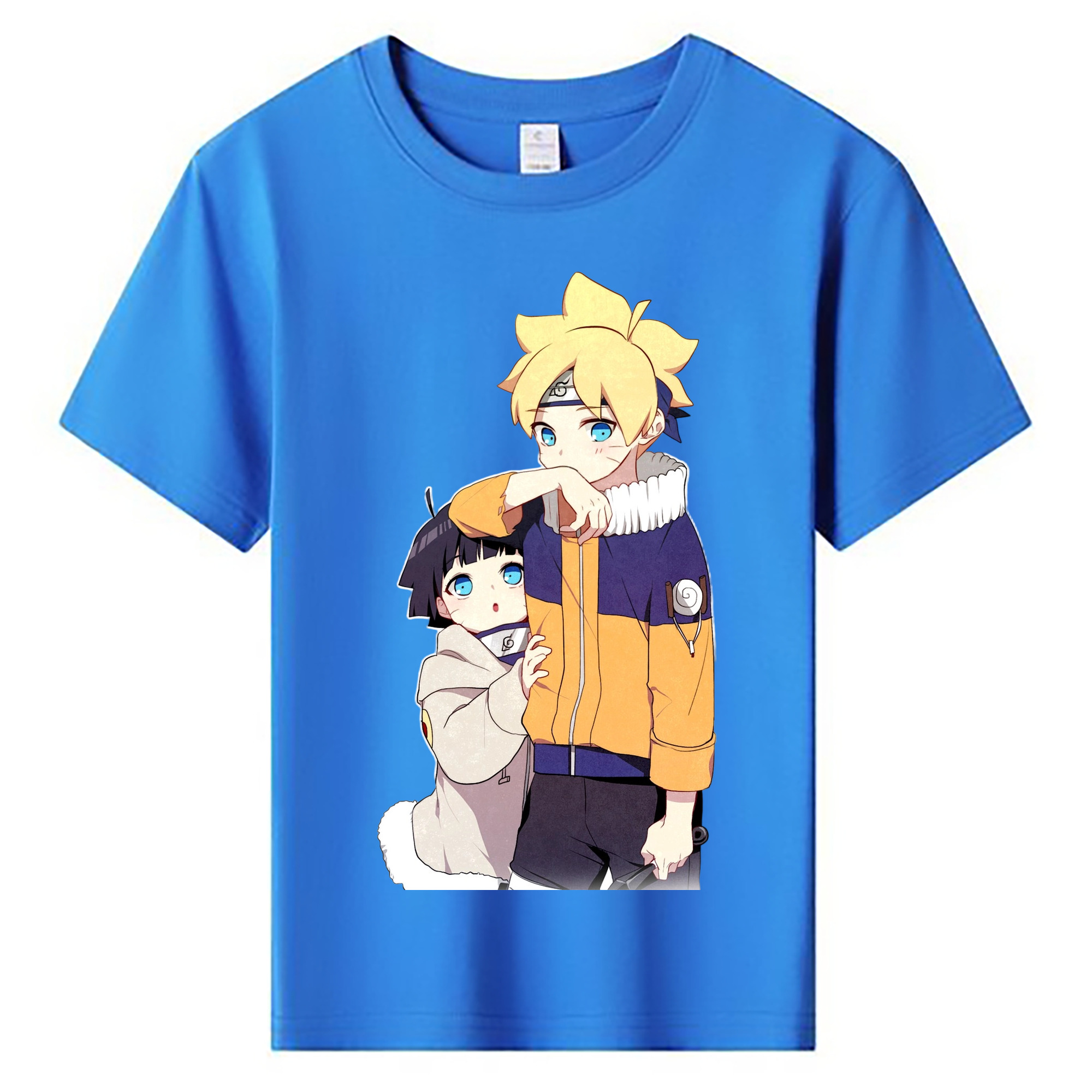 （画像用） NARUTO -ナルト- うずまき ボルト Uzumaki Boruto 綿100％キッズTシャツ（フロントプリント）